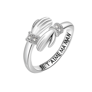 Anillo Ajustable de Alta Calidad, Nuevo, en Oferta, con Grabado de Letras, Ideal para Regalo de Amistad, para Mejores Amigos, Amantes, o para Mamá - Product Image 6