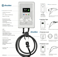 Chargeur universel pour véhicules électriques GBT/Type 2/Tesla TPC, OCPP 1.6, borne murale intelligente, indice de protection IP55, Wi-Fi, contrôlé par application, 32A
