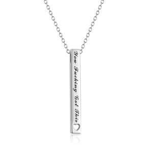 Colgantes de Barra de Plata de Ley 925 al por Mayor con Frases Inspiradoras de Amistad, Collares a Granel para Mujer - Product Image 1