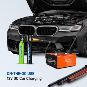 Compresseur d'air double puissance 4500 PSI 220V 110V 350W avec arrêt automatique, remplissage rapide et ventilateur de refroidissement pour bouteilles de plongée PCP - Product Image 3