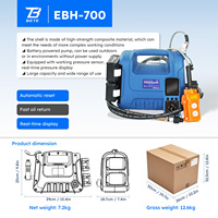 Bomba Hidráulica de Batería EBH-700 de 700 Bares con Reinicio Automático