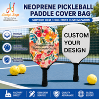 Housse de raquette de pickleball personnalisée en néoprène à impression intégrale pour cadeaux promotionnels d'équipes de club avec support d'échantillons