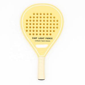 Raquette de <span class=keywords><strong>padel</strong></span> en fibre de carbone de la série Macaron haute performance, rose et blanche, noyau en mousse EVA pour femmes - Product Image 2