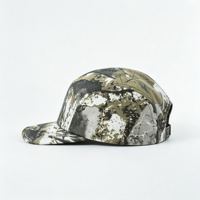 Casquettes de baseball unisexe ajustables en coton à 5 panneaux, motif camouflage arbre uni, visière plate, pour le camping et les sports de plein air, vente en gros