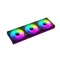 Ventilateur de refroidissement PC ARGB de style noir de 12cm pour accessoire de boîtier de processeur silencieux de châssis d'ordinateur
