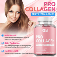Bonbons gélifiés au collagène marin sans sucre pour l'éclat de la peau, anti-âge, soutien immunitaire - Complément beauté à base de pectine, vitamine C 60