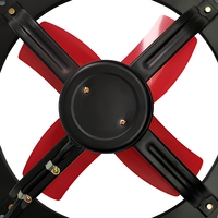 Ventilateur axial industriel électrique en fonte pour ventilation, design carré, mural, grille d'évacuation, support OEM/ODM, roulement à billes