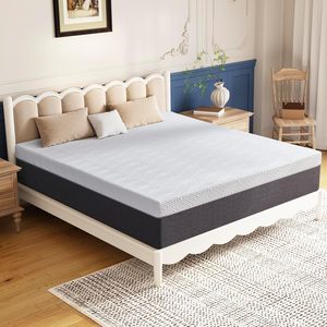 Matelas en mousse à mémoire de forme pleine grandeur de 12 pouces avec mousse de confort pour le soulagement de la pression et la fraîcheur du sommeil - Product Image 1
