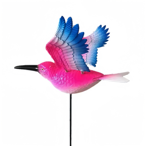 Ornement de jardin en plastique volant en forme de colibri rose personnalisé, écologique, résistant aux UV, aménagement paysager artificiel, ornements d'extérieur - Product Image 6