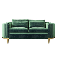 Canapé de luxe pour salon, meubles de salon, commode incurvée, ensembles de canapés pour la maison, canapé moderne italien en tissu velours, ensemble de meubles