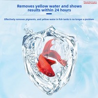 Tablettes de purification d'eau à charbon actif pour aquarium, média filtrant éliminant les traces jaunes et les odeurs, petits sachets