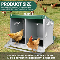 Structure modulaire de jonction JH-Mech pour poulaillers, utilisation simultanée de plusieurs nichoirs, montage mural, installation facile, durable, pour poules pondeuses
