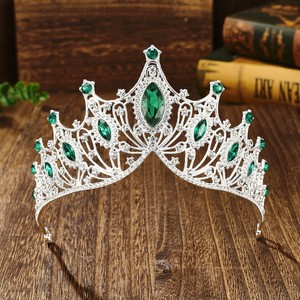 Couronne de reine rose tendance et très vendue, <span class=keywords><strong>accessoire</strong></span> de cheveux de mariée traditionnel <span class=keywords><strong>chinois</strong></span> fait main de haute qualité - Product Image 5