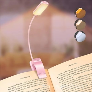 Eye Caring 3 Color Temperatures 9 LED Rechargeable Book <b>Light</b> <b>for</b> <b>Reading</b> in <b>Bed</b> Stepless Dimming Brightness - Product Image 3