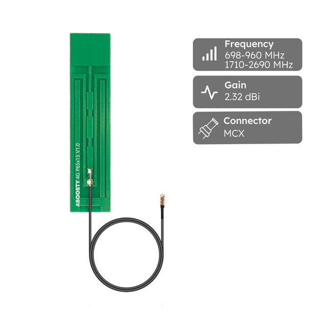 Flexible PCB Internal FPC 65x15mm MCX Cellular Green Board Wideband High Gain IoT Smart 5G LTE 4G Antenna