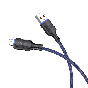 Câble Micro USB KAKU/KAKUSIGA <span class=keywords><strong>populaire</strong></span>, câble Micro USB 2.4A, 1m |   Câble haute vitesse tressé en <span class=keywords><strong>TPE</strong></span> résistant à l'usure Bleu Noir Rouge - Product Image 4