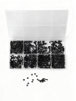 Kit de 780 vis métriques en acier pour réparation d'ordinateurs portables, noir, mini, micro, à tête cruciforme, plate et fraisée, avec écrous et boulons