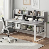 Bureau d'ordinateur avec étagère intégrée, bureau d'étude pour étudiants, ensemble bureau-chaise, bureau minimaliste, modèle A34 Jiangsu