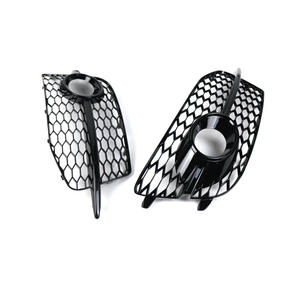 Biseles de faros antiniebla tipo panal para Audi Q3, rejilla inferior de plástico ABS negro, compatibles con parachoques 2012-2014 - Product Image 3