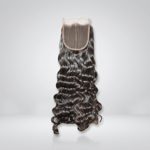 Closure 5*5 Deep Wave Women Hair Cuticle Aligned Machine Double Weft Wholesale Curly <b>Braiding</b> Remy Virgin Indian Hair <b>Extensions</b> - Product Image 1