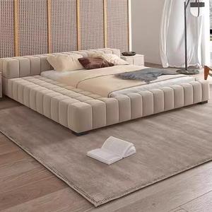 Nordic Italiaanse Eenvoudige Fabriek Aangepaste Grootte Kleur Hotel Villa Appartement Slaapkamer Flanellen Kussen Zacht Pack Tatami Grenen Houten <span class=keywords><strong>Bed</strong></span> - Product Image 3