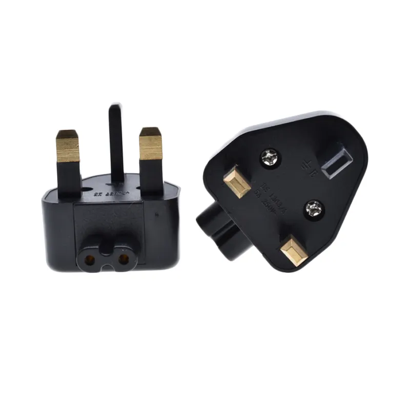 Factory UK Type G To C8 Power Plug Converter BS Square 3 Prong Male To Female For Brand Laptop Computer Converter Adapter