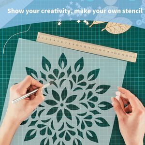 <span class=keywords><strong>Pochoir</strong></span> vierge personnalisé 12x12 pouces feuilles de pochoirs vierges en Mylar PET translucide laiteux pour le dessin de <span class=keywords><strong>peinture</strong></span> artisanale - Product Image 4