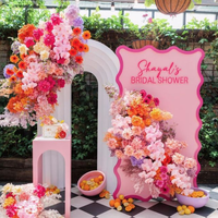 Papan Akrilik PVC Warna Panda Putih Halus untuk Latar Belakang Pernikahan, Acara Baby Shower, dan Pernikahan