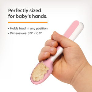 Ensemble de cuillères pour bébé, essentiels pour bébé, pré-cuillères pour la diversification alimentaire, ustensiles en silicone pour tout-petits de 6 mois et plus, première étape - Product Image 4