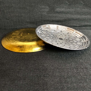 11 "or Rose rond motif régulier décor plateau épaissi en plastique fruits <span class=keywords><strong>plat</strong></span> bol décoratif chargeur assiette cadeaux en gros - Product Image 3