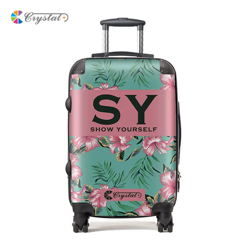 Customized Design Print Luggage Wheeled Travel luggage Cabin Trolley Case