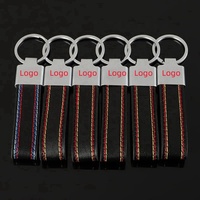 Accessoires de voiture en gros à la mode, adaptés à toutes les marques de voitures, porte-clés en métal et cuir, chaîne de clés de voiture