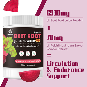 GanoHerb biologico barbabietola succo di radice in polvere con fungo Reishi organico Spore in polvere estratto di funghi organici integratore di funghi - Product Image 2