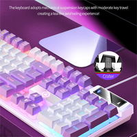 X716-1K500 Yeni Mekanik Oyun Klavyesi Gateron/Kailh Anahtarları 104 Tuşlar RGB Özel Renk USB-C Kablolu Masaüstü Bilgisayar