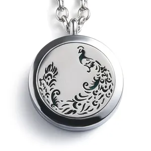 Stainless Steel Pendants Wholesale Aromatherapy Jewelry Essential Oil Perfume Diffuser Locket Necklace