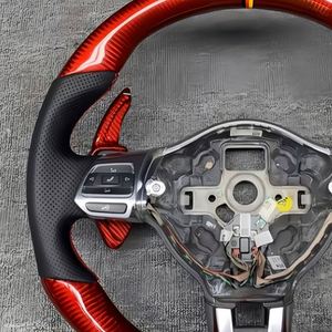 Volante Deportivo Personalizado de Fibra de Carbono Roja de Alta Calidad para Volkswagen Polo <span class=keywords><strong>Golf</strong></span> 6 <span class=keywords><strong>GTI</strong></span> R CC MK7 Mk6 Modelo <span class=keywords><strong>Antiguo</strong></span> - Product Image 3