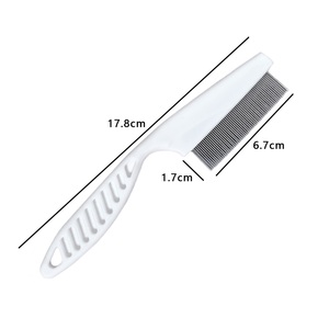 Peigne anti-puces et poux pour animaux <span class=keywords><strong>de</strong></span> compagnie, en acier inoxydable, à dents fines, pour le toilettage, élimine les poils lâches et les tiques, outil <span class=keywords><strong>de</strong></span> nettoyage pour chiens et chats - Product Image 6