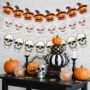 Bandera <span class=keywords><strong>de</strong></span> Halloween personalizada, adorno <span class=keywords><strong>de</strong></span> papel para eventos, accesorios <span class=keywords><strong>de</strong></span> Halloween, pancarta <span class=keywords><strong>de</strong></span> papel, dibujos animados, calabaza, globo ocular, sombrero <span class=keywords><strong>de</strong></span> bruja, patrón <span class=keywords><strong>de</strong></span> decoración - Product Image 4