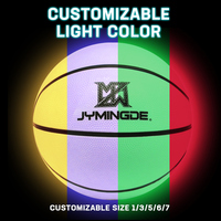 Ballons de sport LED qui brillent dans le noir, logo personnalisé, taille 7, ballon de basket en caoutchouc, ballon qui brille dans le noir