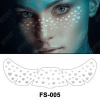 Autocollant de tatouage temporaire pour le visage, imperméable, effet papillon étoilé, taches argentées et dorées, métallique, faux taches de rousseur