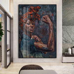 <span class=keywords><strong>Dipinto</strong></span> di porcellana di cristallo di dimensioni verticali incorniciato che dà potere alla figura del velo <span class=keywords><strong>etnico</strong></span> decorazione della parete per il soggiorno - Product Image 5