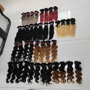 Letsfly promotion Ombre color 100% Human Hair Bundles 9A Brazilian Virgin Hair Body Wave 250 Gram 7 Colours hair extension