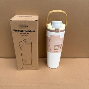 Nouvelle conception – Bouteille isotherme à double paroi 19/24/32 oz avec couvercle à paille, en acier inoxydable 304, isolation 24h, anti-fuite, pour sport et gym - Product Image 4