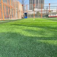 APEX 10/12mm Gazon Artificiel en PP Ignifuge à Fibres Courtes Découpables, Haute Densité, pour Terrains de Tennis et Espaces Extérieurs
