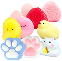Ensemble de jouets anti-stress Taba Squishy Patte de chat, en forme de sandwich et de biscuit, extensibles, souples, collants, unisexe, à partir de 14 ans