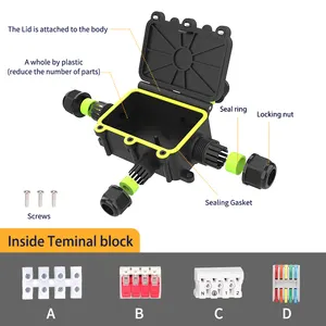 Outdoor Junction Box Ip68 Gold Supplier IP68 Outdoor Fountain Lighting Electrical IP68 Waterproof Junction Box