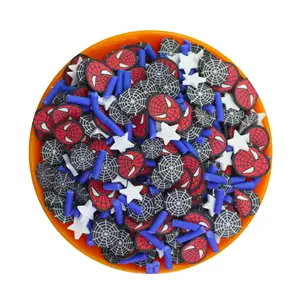 Spider Webs Mix Characters Figure Polymer Clay Sprinkles Slices Character For Slime DIY Craft Art Nail Children Toys Tumblers