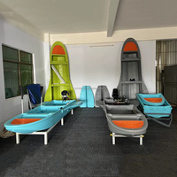 Bateau modulaire en plastique pliable en 3 parties, idéal pour la pêche et les loisirs, montable sur véhicule, écologique, pour lac, rivière, mer - Vente chaude