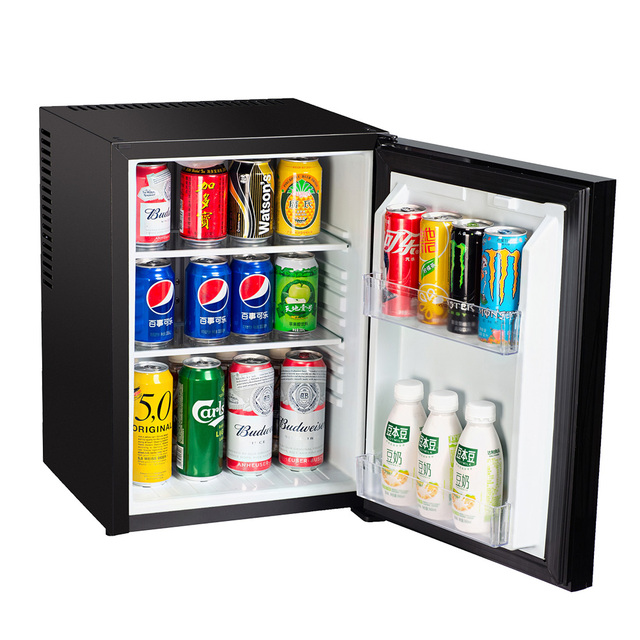 Solid Door Thermoelectric Refrigerator, Electronic Mini Bar, Heat Pipe Hotel Minibar/fridge