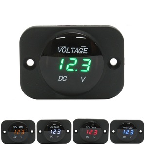 Testeur de tension de batterie 12V, étanche IP66, affichage LED, jauge ronde pour automobile et marine - Product Image 5